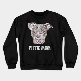 Pit Bull Terrier Mom - Pit Bull Mom Design Crewneck Sweatshirt